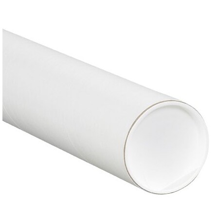 Bsc Preferred 4 x 12'' White Tubes with Caps, 15PK BUY00013604